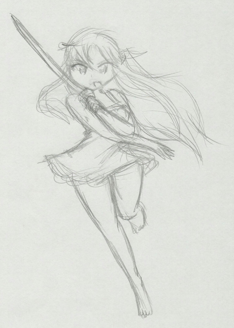755x1059 Mobile Action Asuna Sketch By Xero J - Asuna Sketch