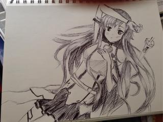 320x240 Sketch Of Asuna For A Friend, Reference Used Owo - Asuna Sketch