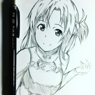 320x320 By Anime678 - Asuna Sketch