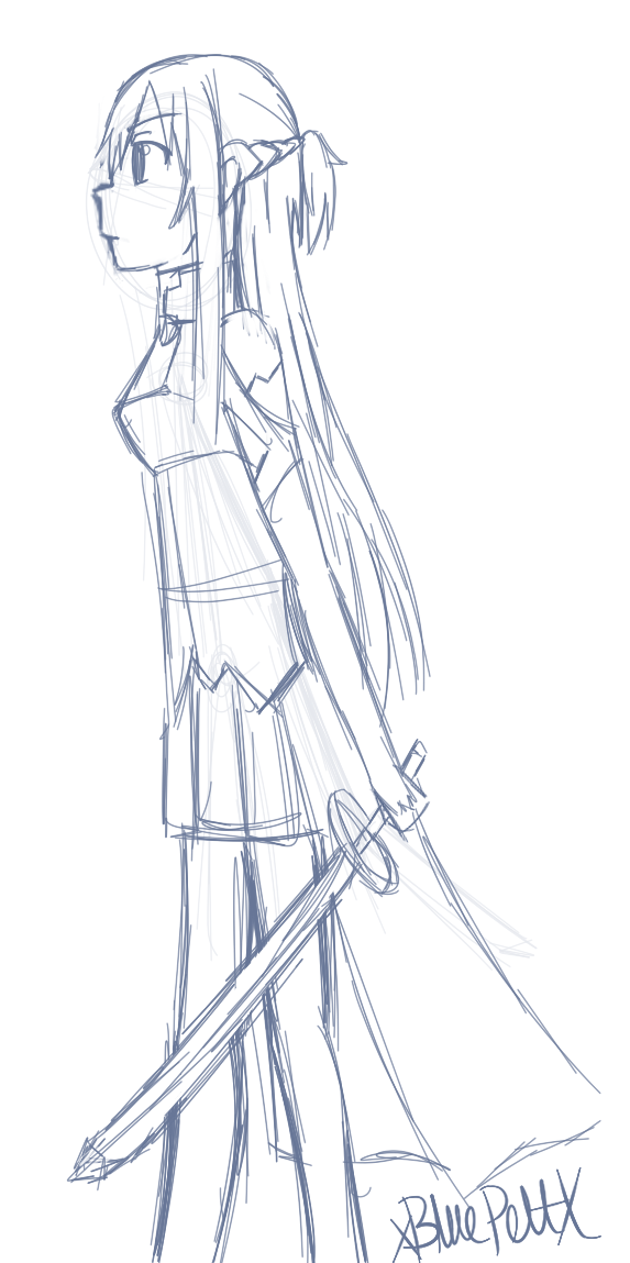 573x1149 Asuna Sketch By Kawaii Ciel - Asuna Sketch