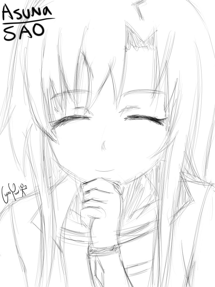 750x1000 Asuna Sketch By Yunguy1 - Asuna Sketch