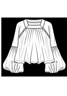 236x336 Pd 02 12 2018. Sketch Of Cute Asymmetrical Top. - Asymmetrical Sketches