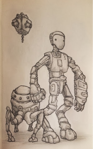 299x480 Pocketful Of Sketches Asymmetrical Robot Buddies - Asymmetrical Sketches