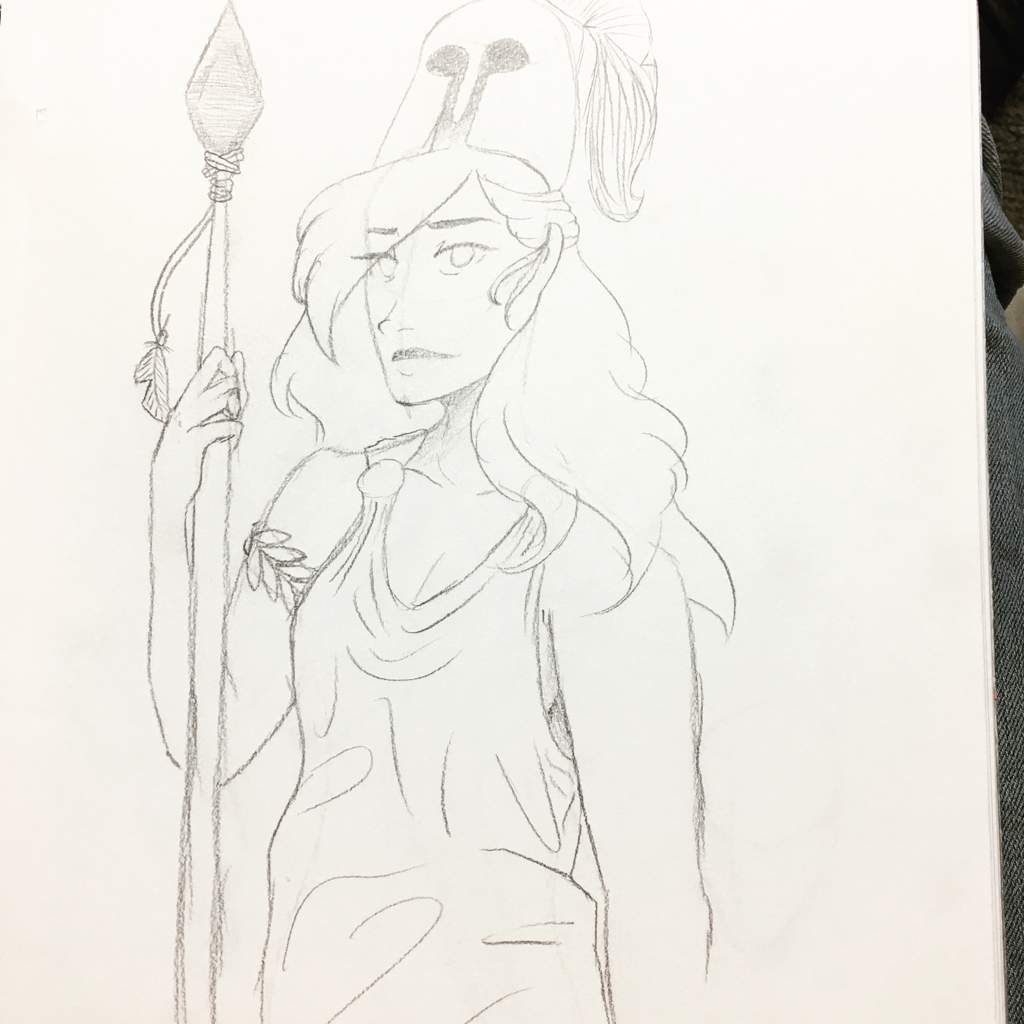 1024x1024 Athena Sketch Hellenistic Polytheism Amino - Athena Sketch