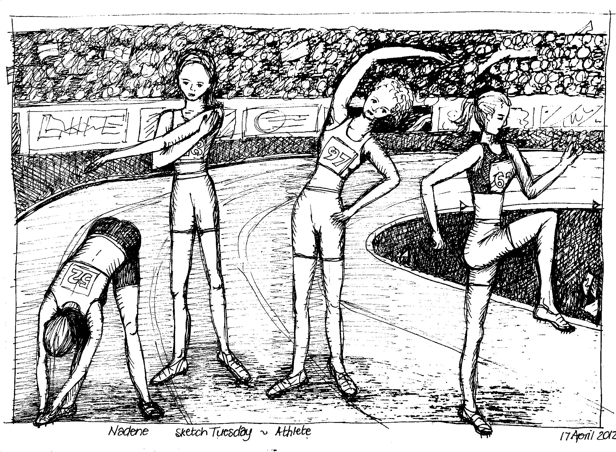 2160x1584 Draw Athletes For Sketch Tuesday Practical Pages - Athlete Sketch