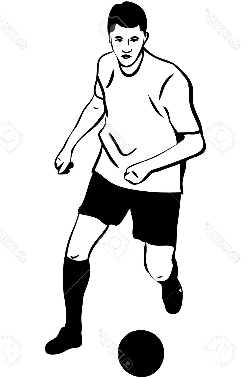 866x1300 Drowig And Skeching With A Boy Play Footbal Sketch Athlete - Athlete Sketch