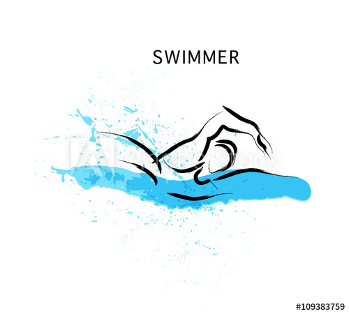 500x450 Hand Drawn Vector Simple Flat Sportsman Athlete Sketch Isolated On - Athlete Sketch