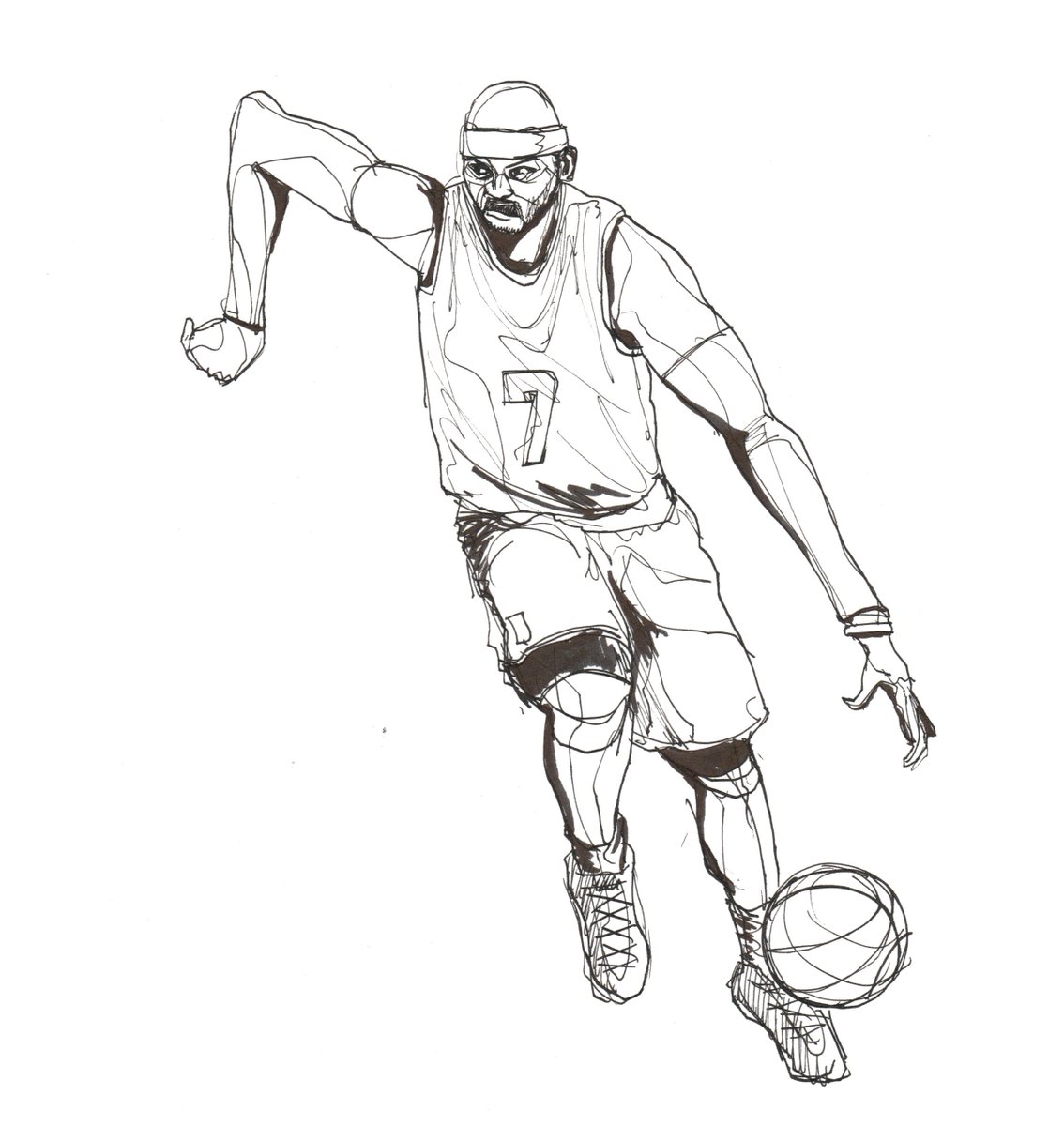 Athlete Sketch at PaintingValley.com | Explore collection of Athlete Sketch