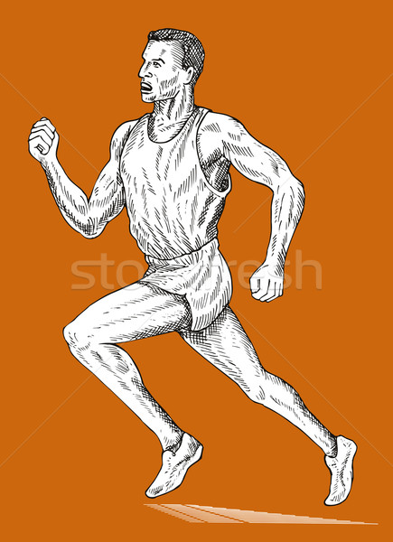 435x600 Athlete Running Sketch Stock Photo Aloysius Patrimonio - Athlete Sketch