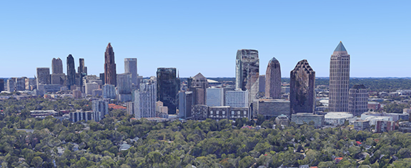575x235 Design Rewind Atlanta City Skyline - Atlanta Skyline Sketch
