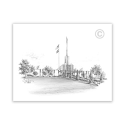 250x250 Atlanta Georgia Temple - Atlanta Skyline Sketch