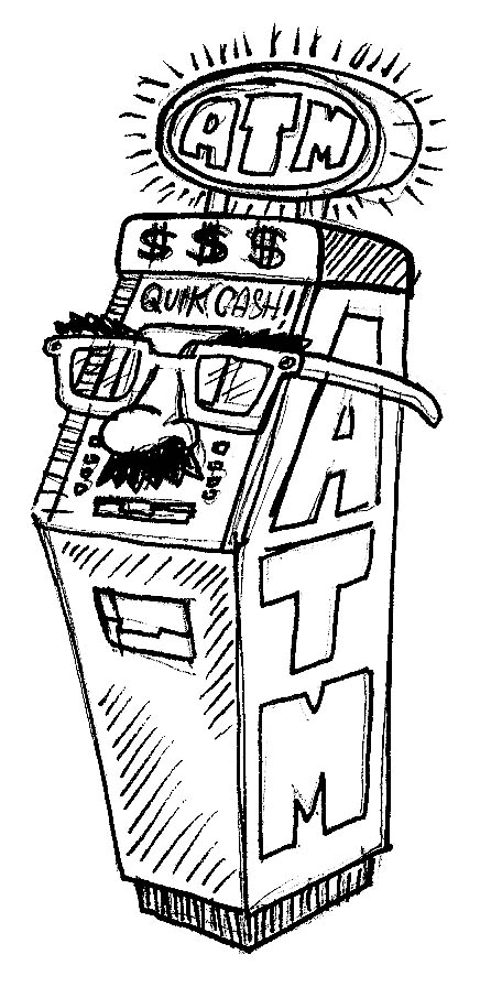 456x896 Wsj Editorial Illustration Watch Out For Atm Skimming - Atm Machine Sketch