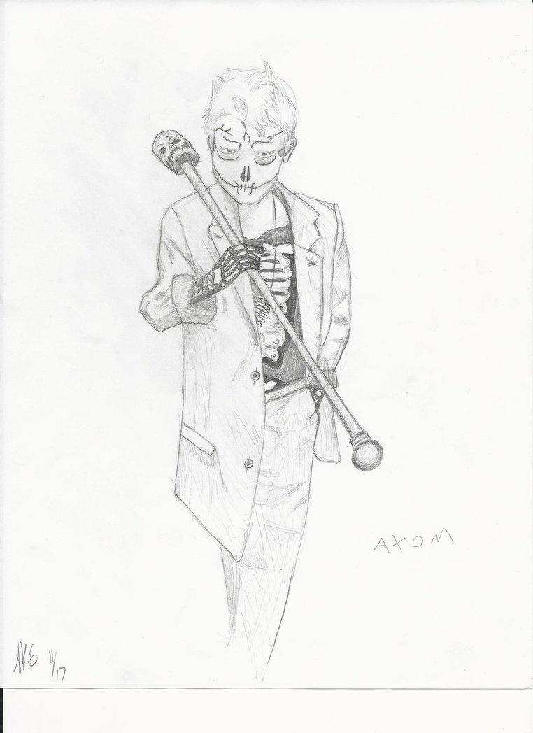 762x1048 Atom Pencil Sketch By Panaceapill - Atom Sketch