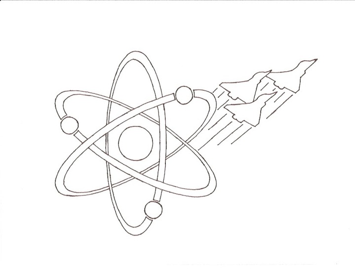 719x555 Sketch For Atom And Jets Logo Morgan Theatrical Draperies - Atom Sketch