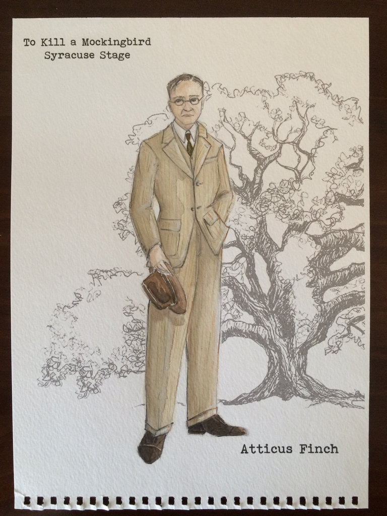 768x1024 Costume Sketch Of Atticus Finch By Suzanne Chesney For - Atticus Finch Sketch