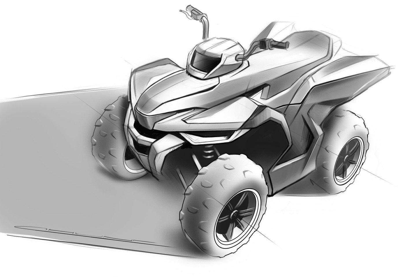 1400x958 Powersports - Atv Sketch