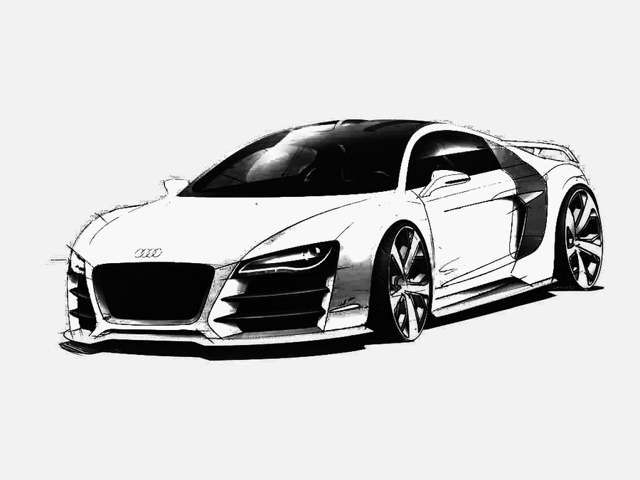 Как нарисовать audi r8