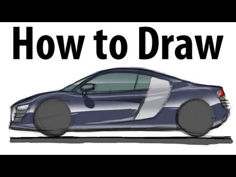 480x360 How To Draw An Audi R8 - Audi R8 Sketch