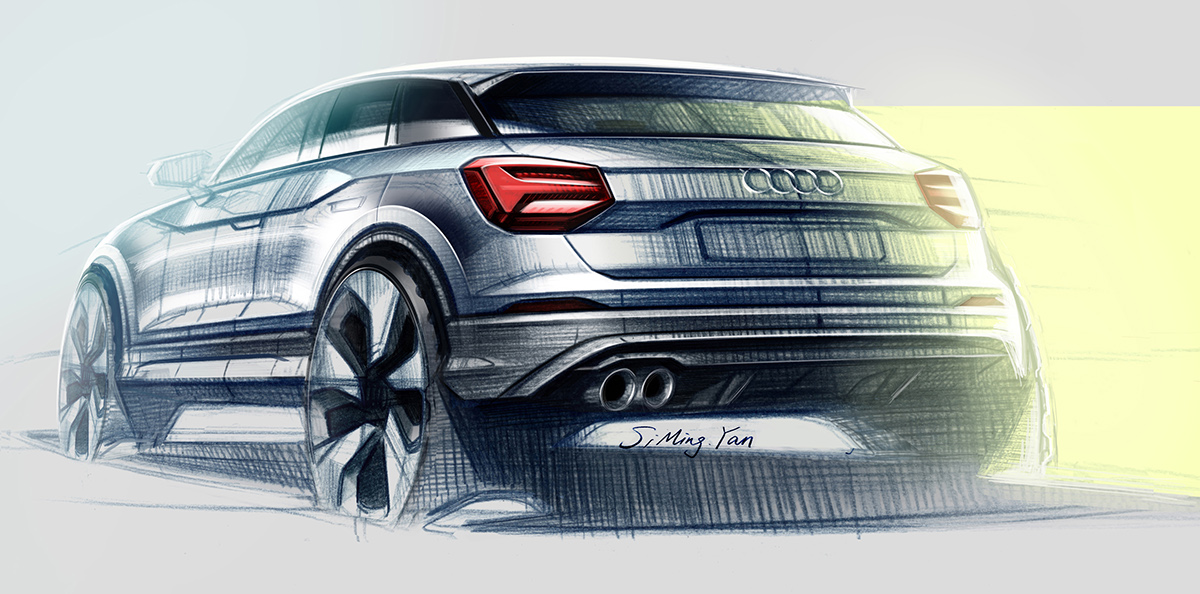 1200x594 Audi Q2 On Behance - Audi Sketch