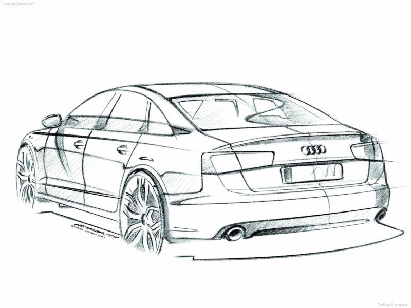 800x600 Og Audi A6 Design Sketch Car Design Audi A6 - Audi Sketch