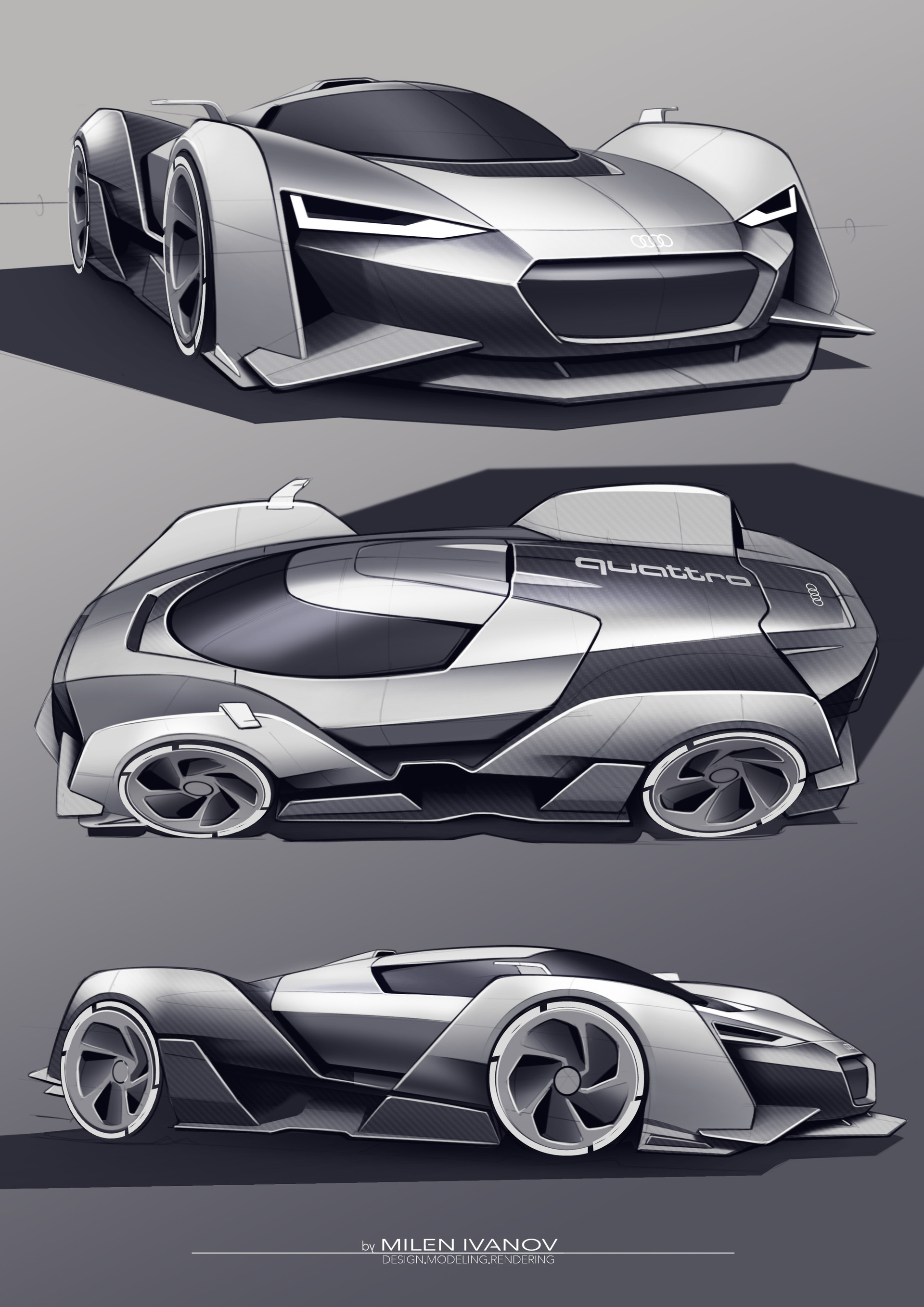 1920x2716 Artstation - Audi Sketch