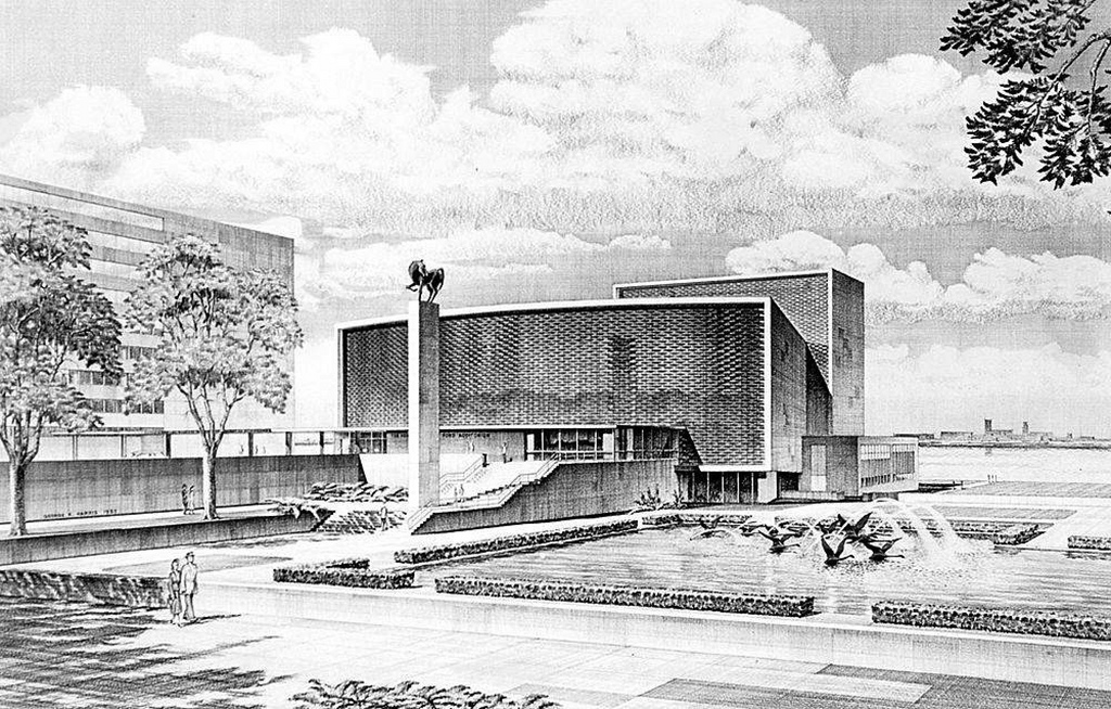 1024x654 Ford Auditorium Drawing Concept Drawing For The Ford - Auditorium Sketch
