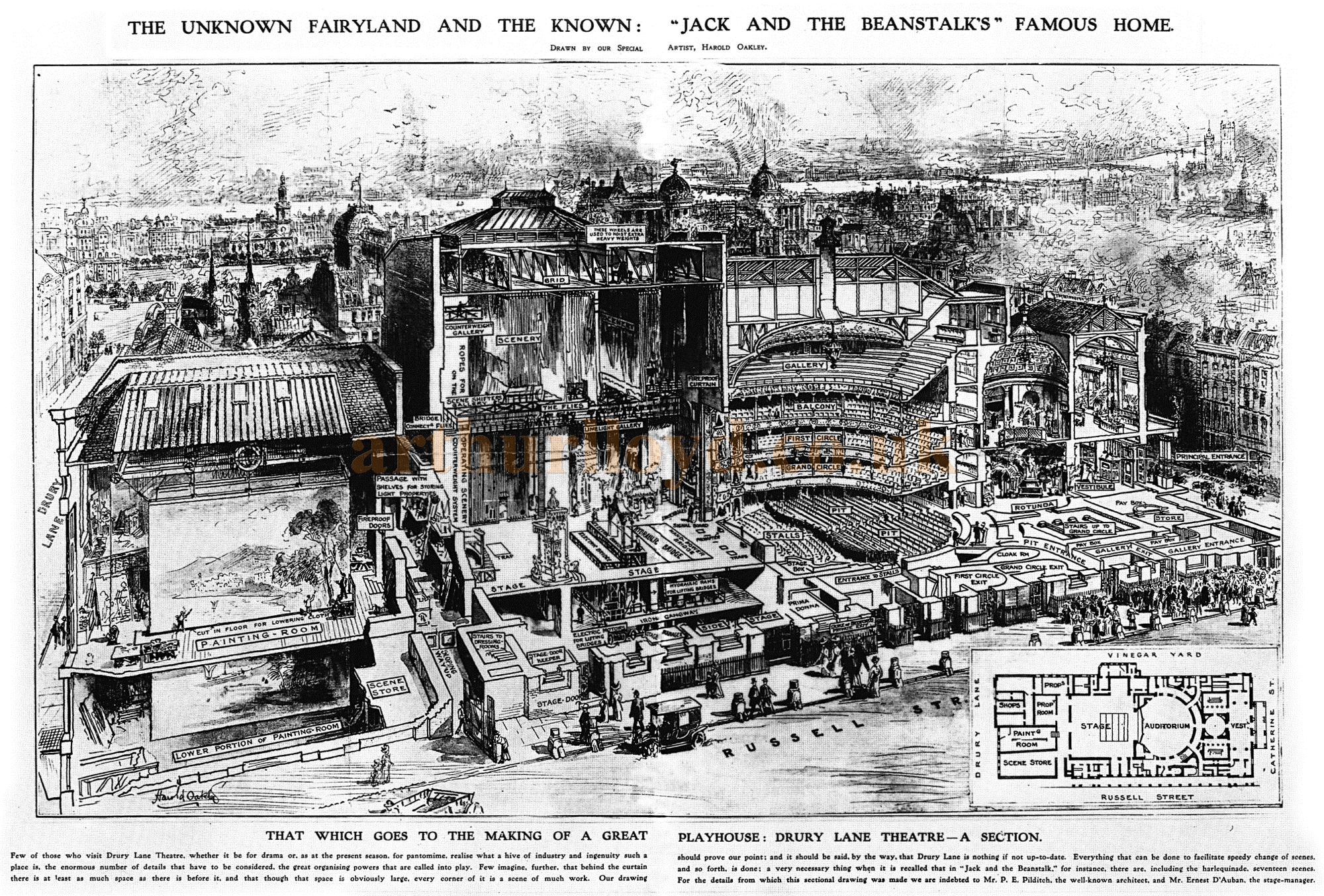 2000x1353 A Sketch Showing The Original Auditorium, Stage, Foh, And - Auditorium Sketch