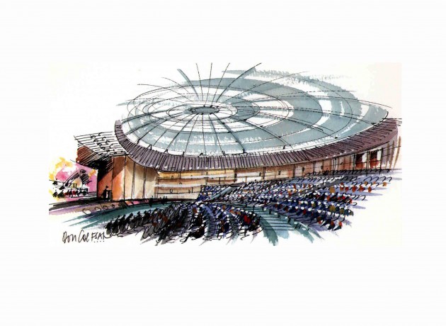 630x460 Saville Jones Architects - Auditorium Sketch