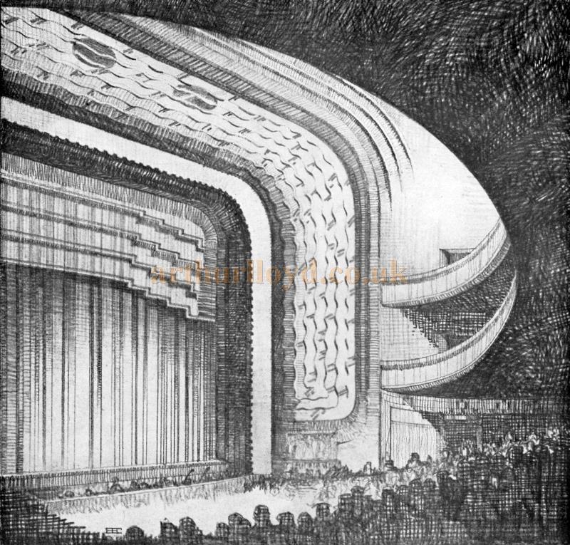 800x765 The Opening Souvenir Brochure For The New Theatre, Oxford On The - Auditorium Sketch
