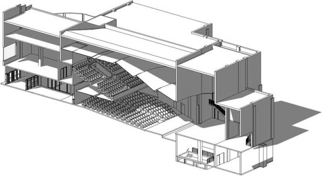 654x357 Willson Auditorium Feasibility Study Comma Q - Auditorium Sketch