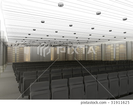 450x356 Sketch Design Of Interior Auditorium ,3d Render - Auditorium Sketch