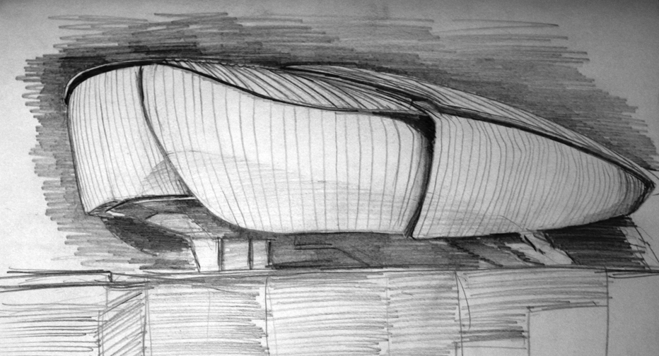 932x504 Auditorium Parco Della Musica Renzo Piano Kimberlinart - Auditorium Sketch