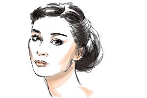 300x200 How To Draw Audrey Hepburn - Audrey Hepburn Sketch