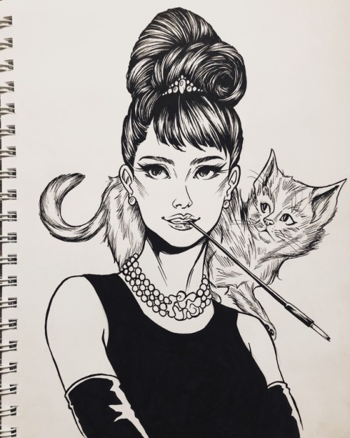 500x625 Audrey Hepburn. Sketch Tumblr - Audrey Hepburn Sketch