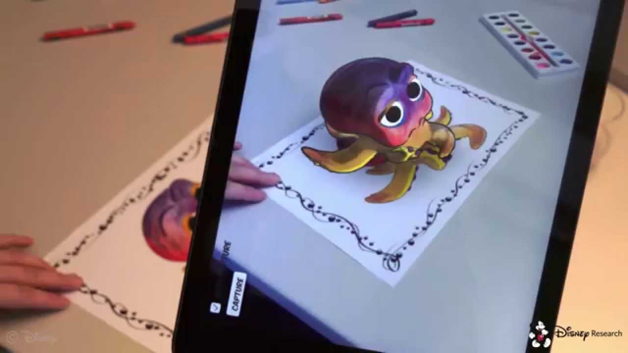 1280x720 Live Texturing Of Augmented Reality Characters From Colored - Augmented Reality Sketch