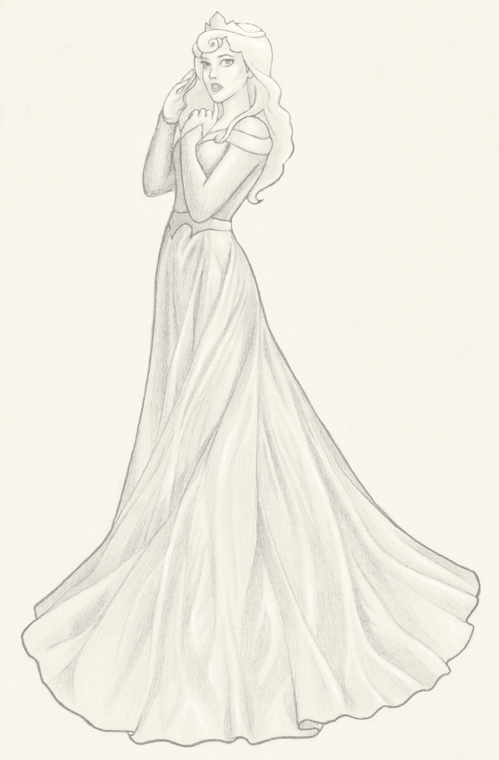 1024x1560 Aurora Sketch By Rachels89 - Aurora Sketch