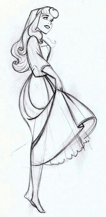 343x700 Aurora To Draw Disney, Disney Art And Disney Sketches - Aurora Sketch