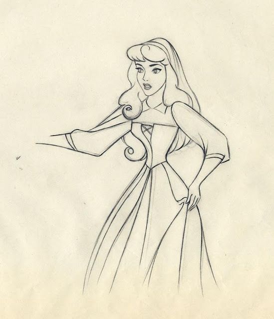 549x640 Matching Original Rough Animation Drawings Of Prince Phillip And - Aurora Sketch