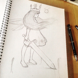320x320 Morning Sketch Of Aurora From Child Of Light, The Game Is A Work - Aurora Sketch