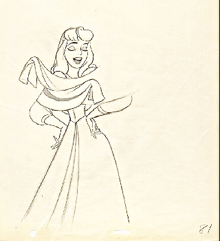 320x350 Walt Disney Characters Images Walt Disney Sketches - Aurora Sketch