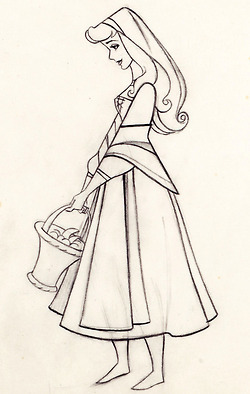 250x394 Aurora Sketch Via Tumblr On We Heart It - Aurora Sketch