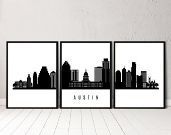 340x270 Austin Skyline Etsy - Austin Skyline Sketch