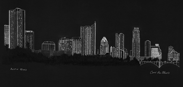 600x285 Carol Morris - Austin Skyline Sketch