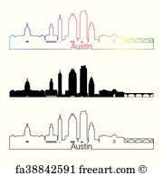 180x195 Free Texas Outline Vector Art Prints And Wall Artwork Freeart - Austin Skyline Sketch