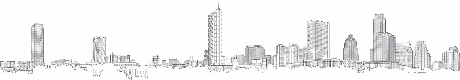 1600x281 The Real Blog Of The Real Jeff Hopkins Update To The Austin Skyline - Austin Skyline Sketch