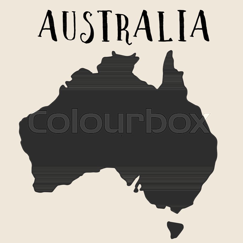 800x800 Doodle Freehand Map Sketch Of Australia ,vector Illustration - Australia Map Sketch