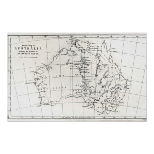 307x307 Sketch Map Posters Amp Photo Prints Zazzle - Australia Map Sketch