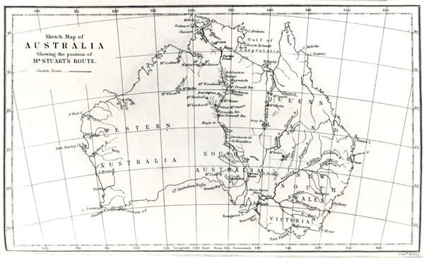 600x365 Sketch Map Of Australia Showing The Position Of Mr - Australia Map Sketch
