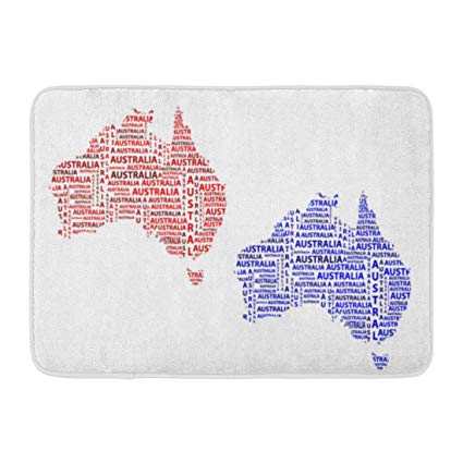 425x425 Aabagael Bath Mat Australian Abstract Sketch Australia - Australia Map Sketch