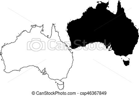 450x312 Australia Map Eps Australia Map Vector Illustration Scribble - Australia Map Sketch